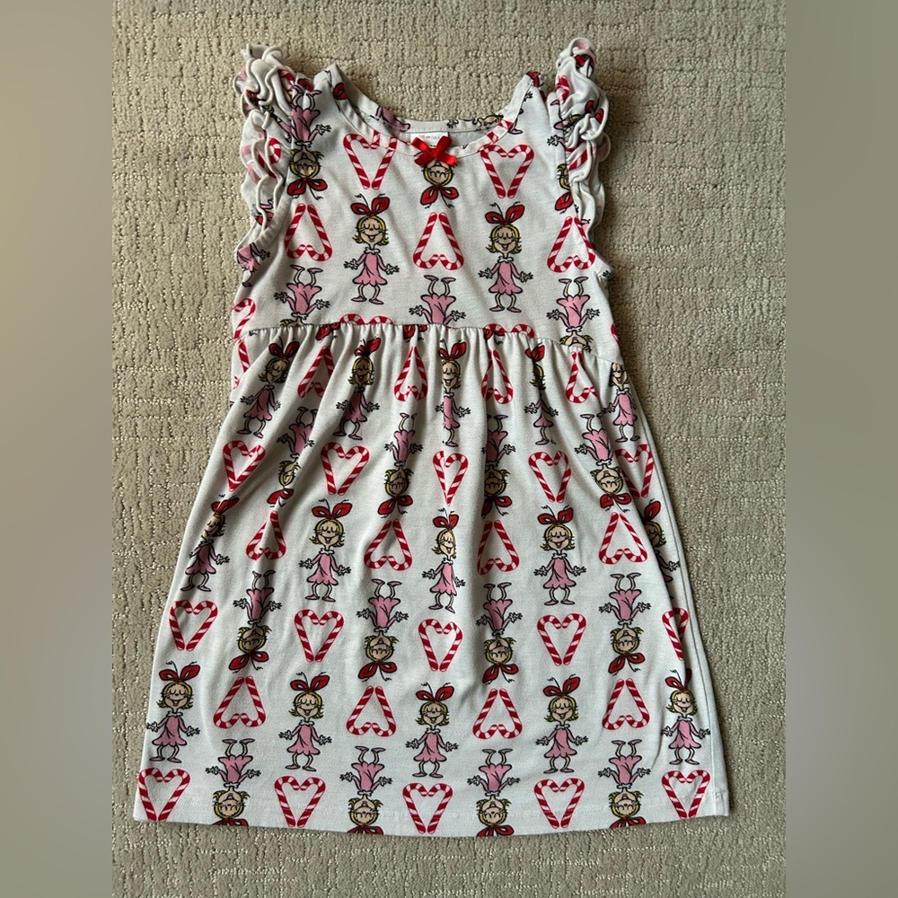 Hanna Andersson x Grinch Cindy Lou girls nightgown size 5 holiday Christmas